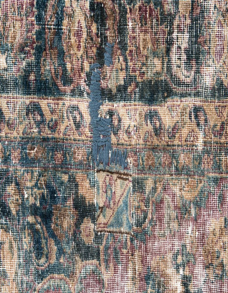 Detail image of  6' 7 x 9' 4  Hand Knotted Ultra Vintage Persian Wool Rug