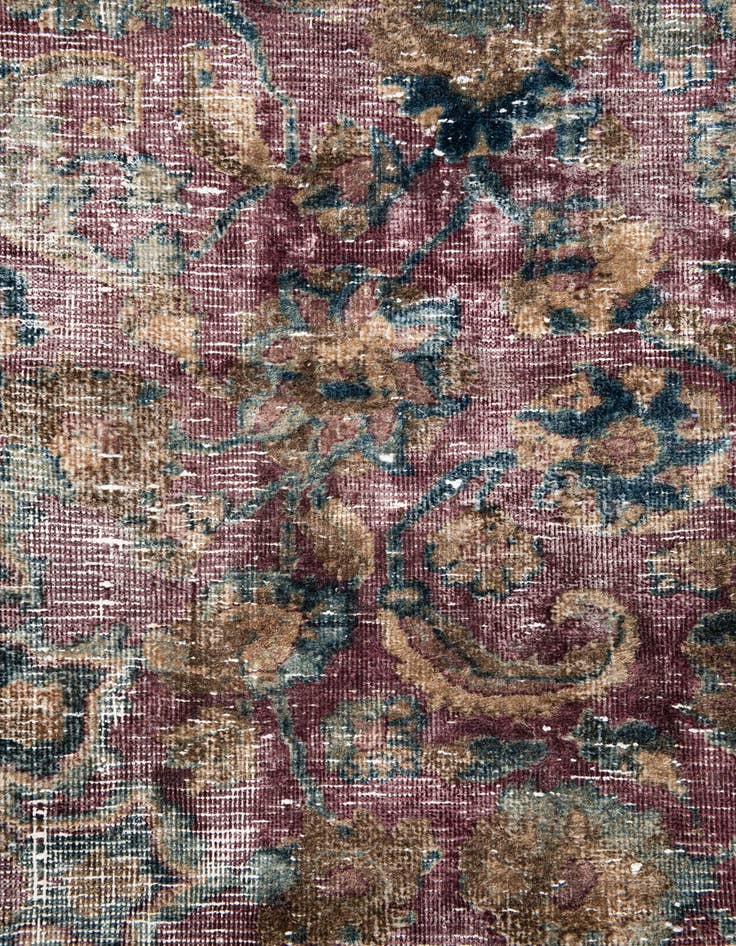 Detail image of  6' 7 x 9' 4  Hand Knotted Ultra Vintage Persian Wool Rug