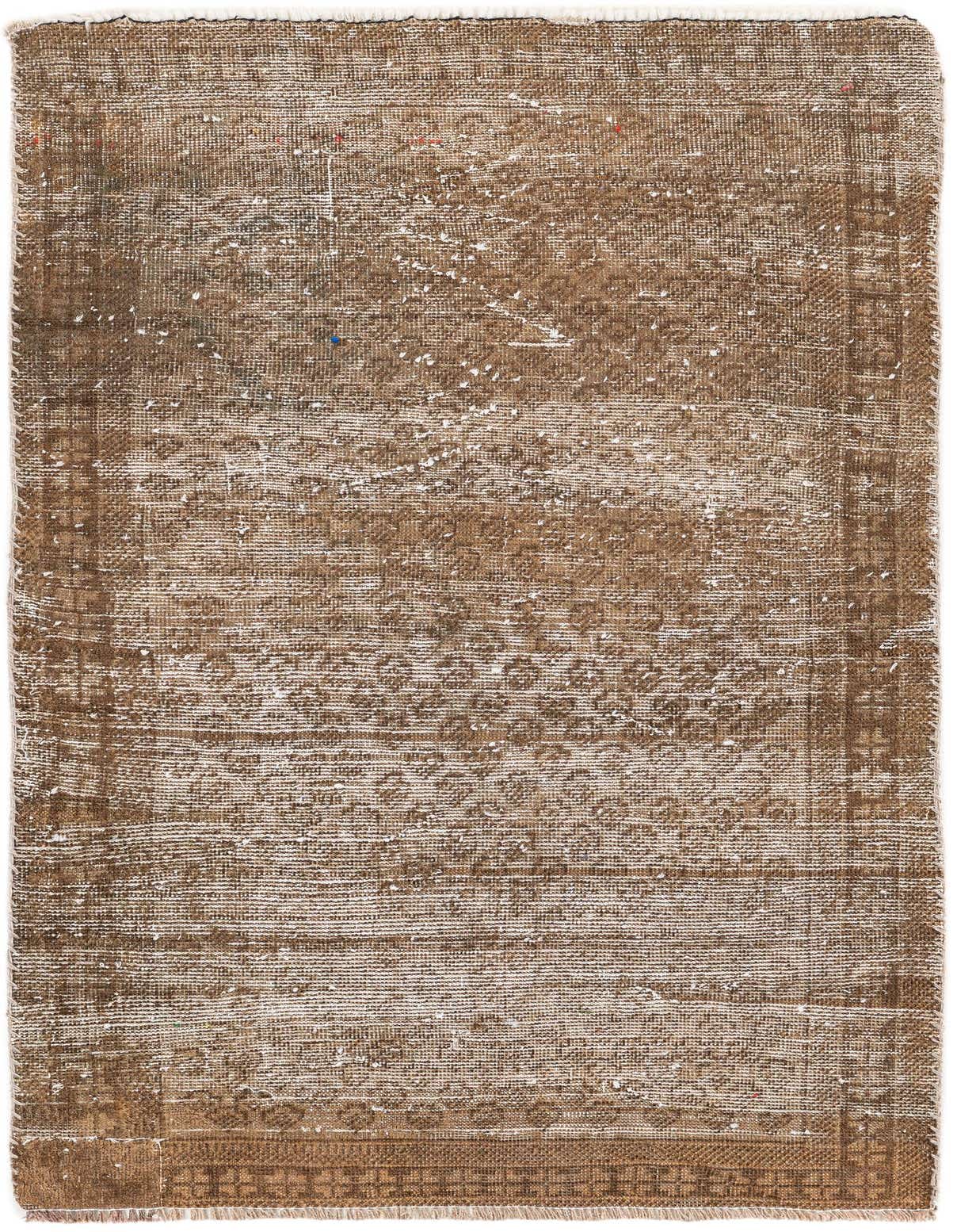 A 3x4 rectangular Ultra Vintage rug in shades of red and brown with a distressed Persian pattern, suitable for indoor spaces.