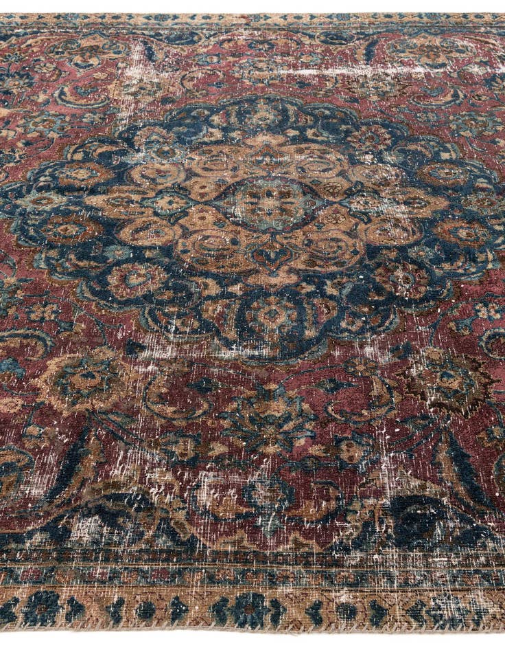 Detail image of  7' 3 x 10' 10  Hand Knotted Ultra Vintage Persian Wool Rug
