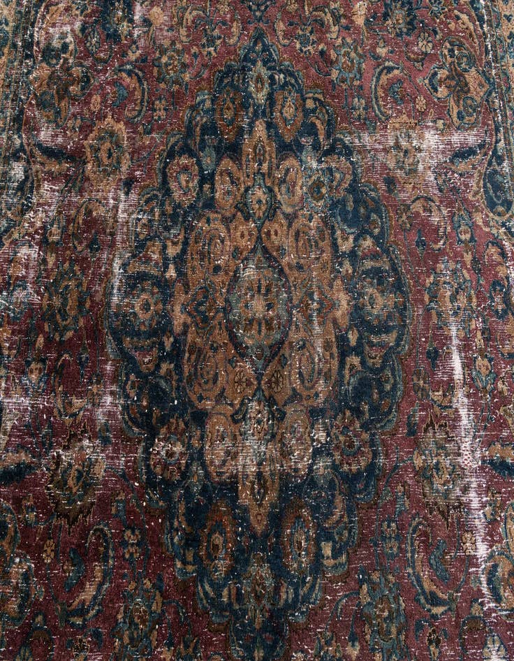 Detail image of  7' 3 x 10' 10  Hand Knotted Ultra Vintage Persian Wool Rug