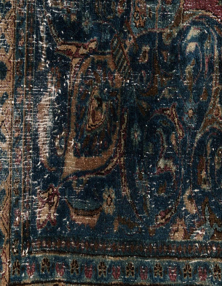 Detail image of  7' 3 x 10' 10  Hand Knotted Ultra Vintage Persian Wool Rug