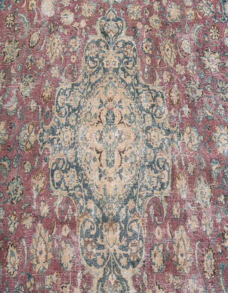 Detail image of  9' 5 x 10' 10  Hand Knotted Ultra Vintage Persian Wool Rug