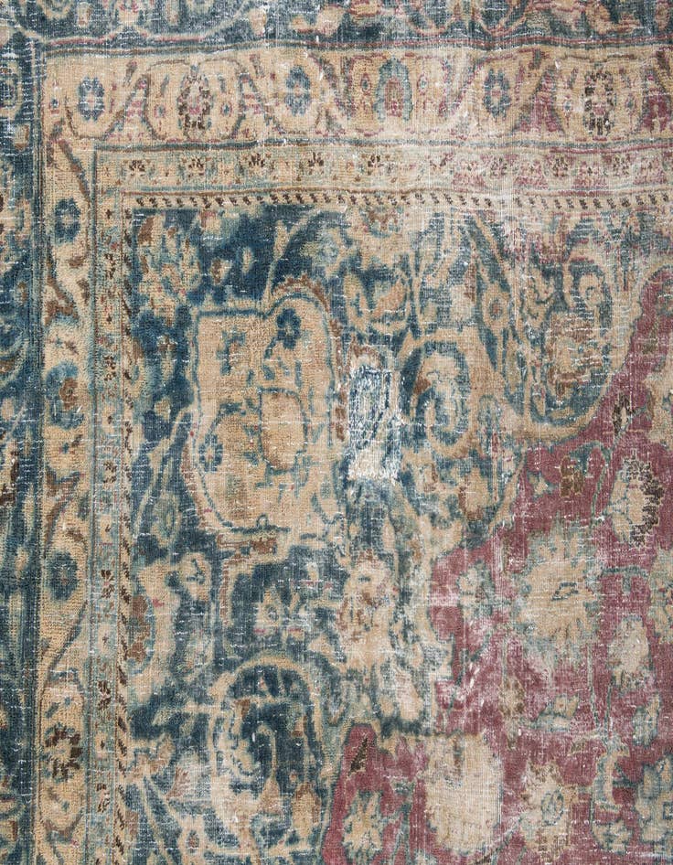 Detail image of  9' 5 x 10' 10  Hand Knotted Ultra Vintage Persian Wool Rug