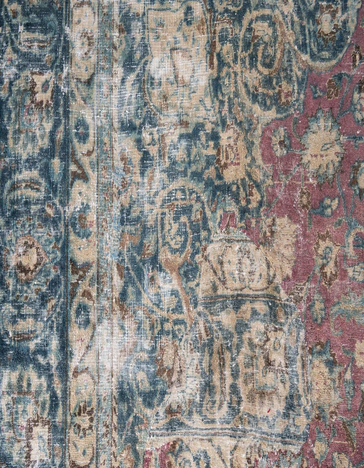 Detail image of  9' 5 x 10' 10  Hand Knotted Ultra Vintage Persian Wool Rug
