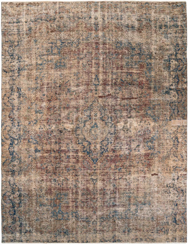  9' 7 x 12' 10  Hand Knotted Ultra Vintage Persian W...
