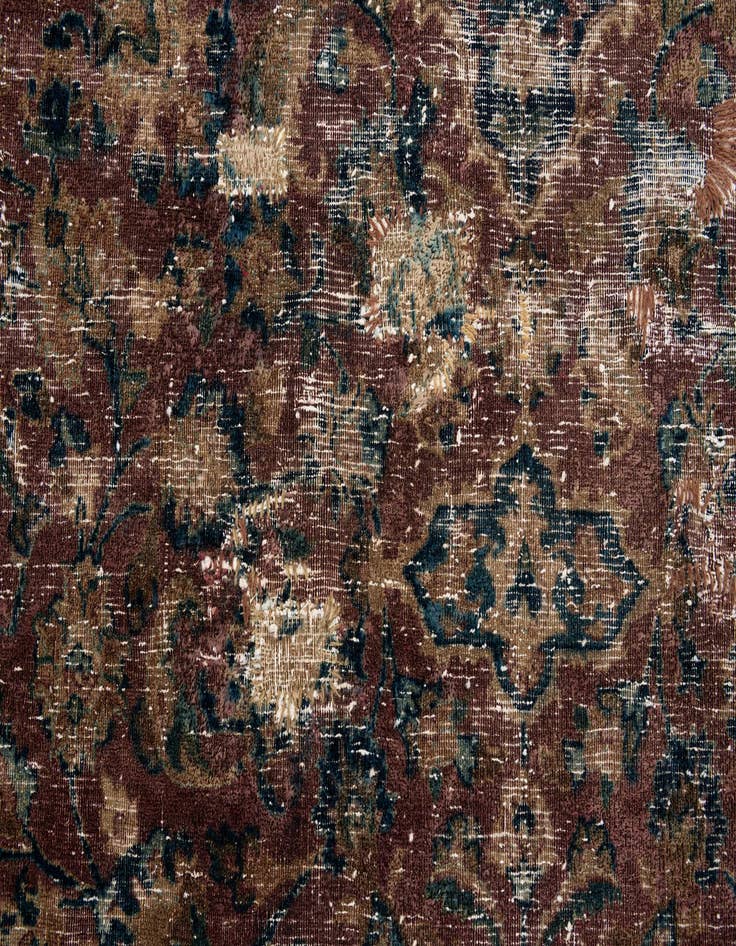 Detail image of  7' 7 x 10' 5  Hand Knotted Ultra Vintage Persian Wool Rug