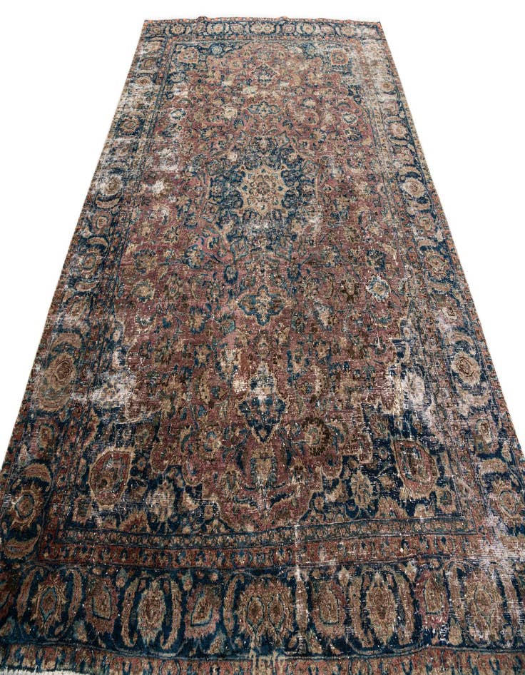 Detail image of  7' 7 x 10' 5  Hand Knotted Ultra Vintage Persian Wool Rug