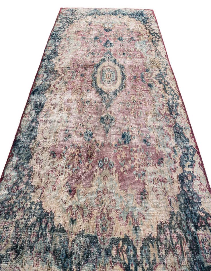 Detail image of  6' 6 x 9' 3  Hand Knotted Ultra Vintage Persian Wool Rug