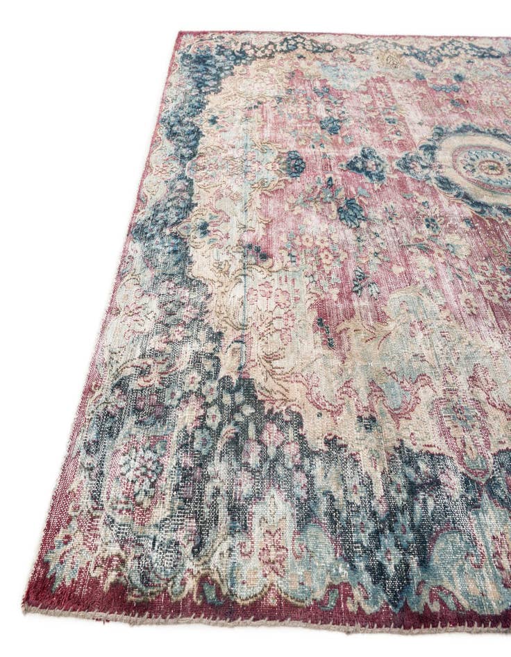 Detail image of  6' 6 x 9' 3  Hand Knotted Ultra Vintage Persian Wool Rug