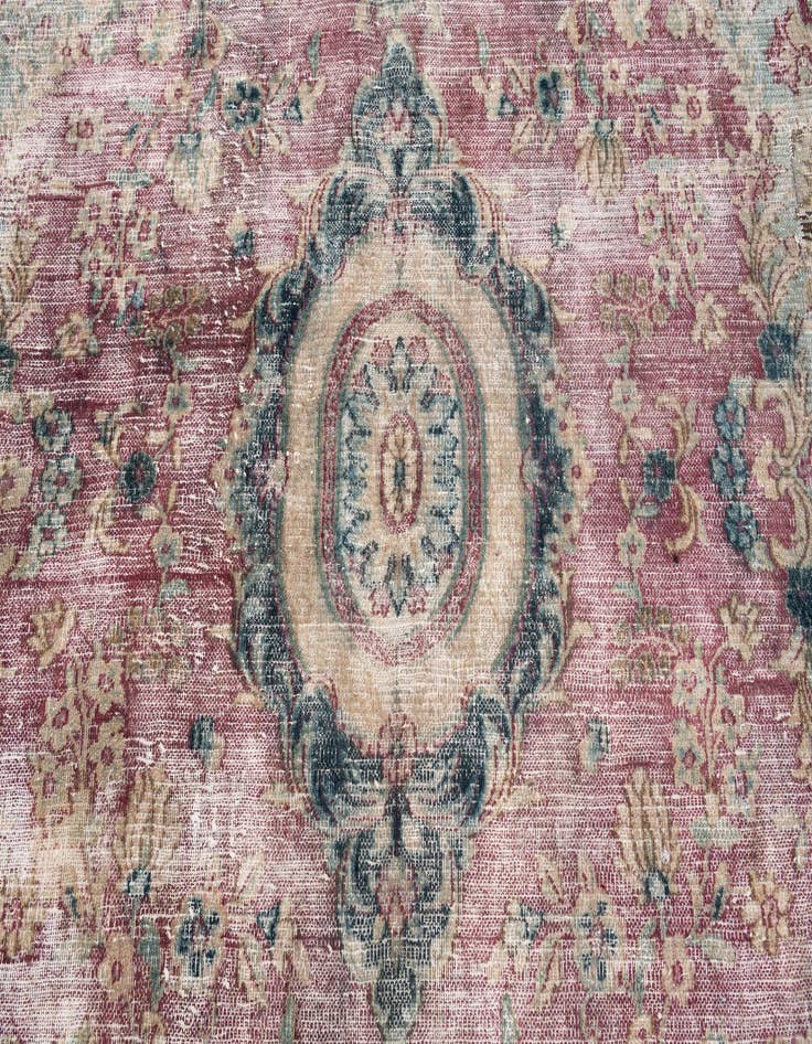 Detail image of  6' 6 x 9' 3  Hand Knotted Ultra Vintage Persian Wool Rug