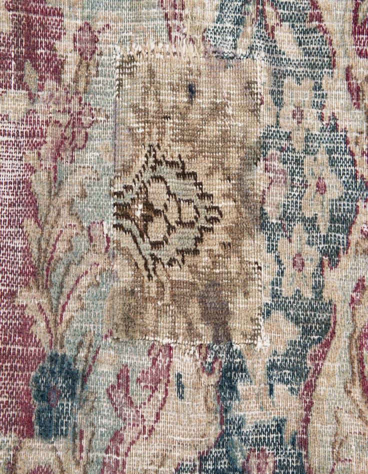 Detail image of  6' 6 x 9' 3  Hand Knotted Ultra Vintage Persian Wool Rug