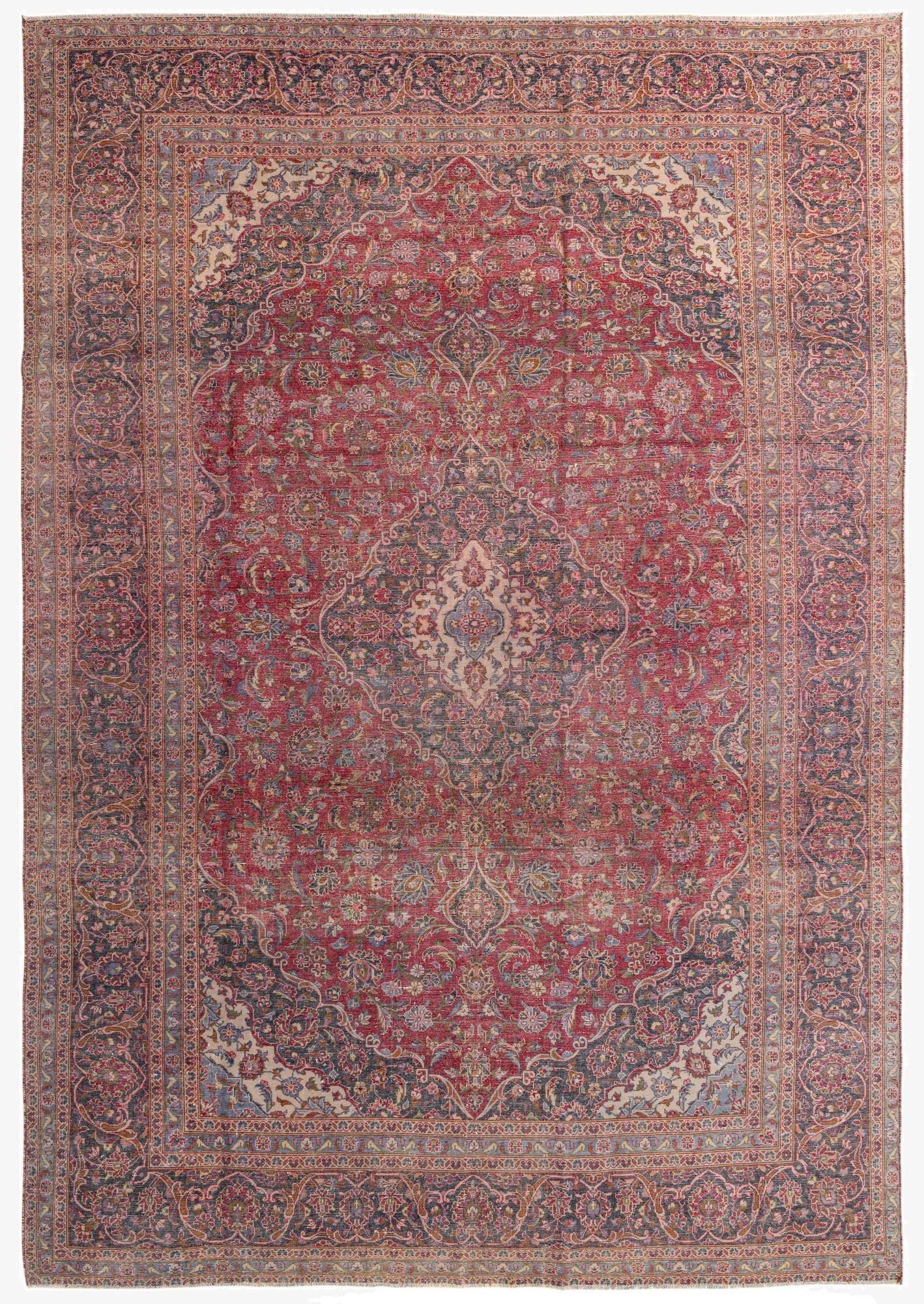  9' 9 x 13' 9  Hand Knotted Ultra Vintage Persian Wool Rug