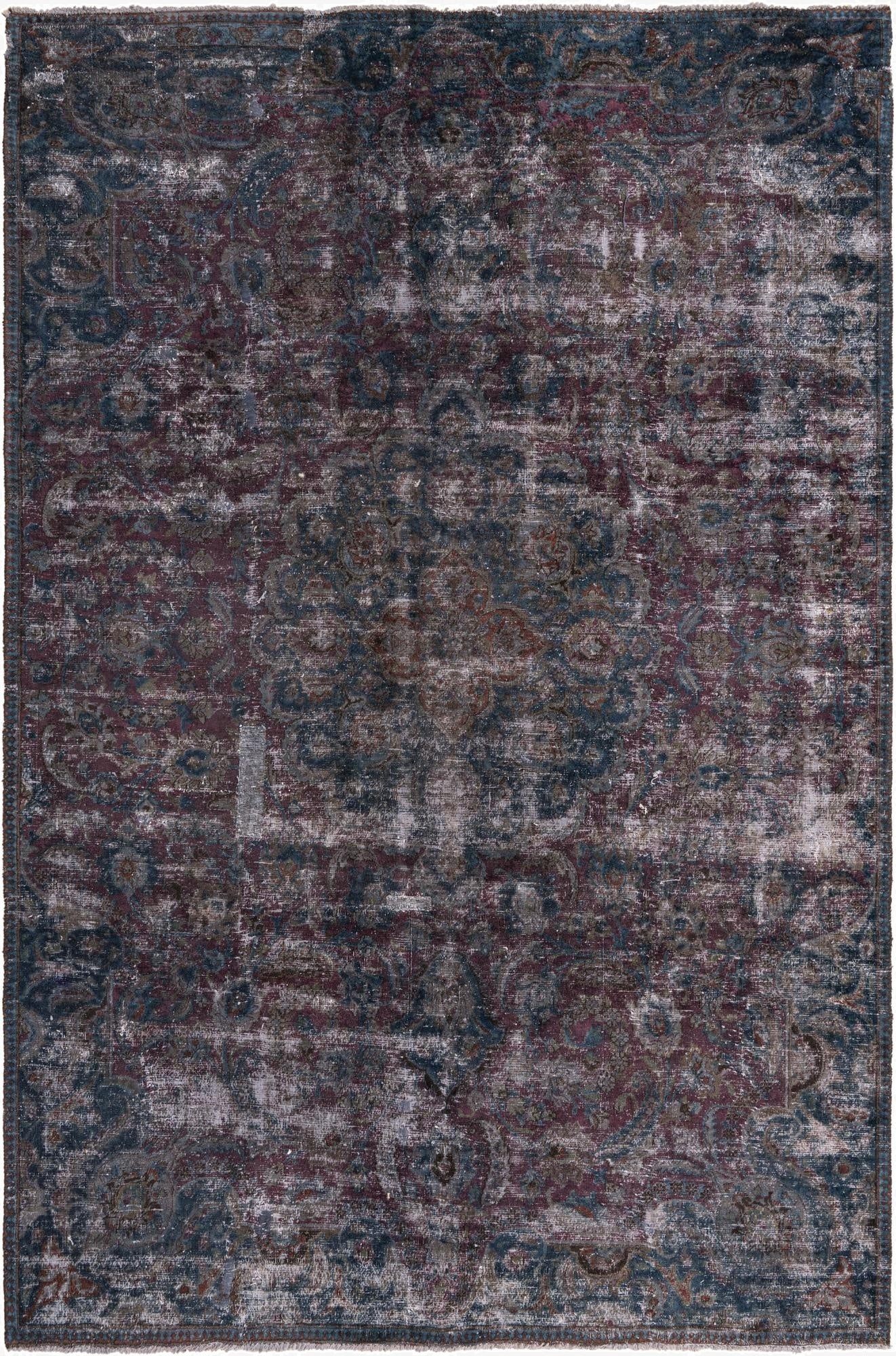  6' 10 x 10' 4  Hand Knotted Ultra Vintage Persian Wool Rug