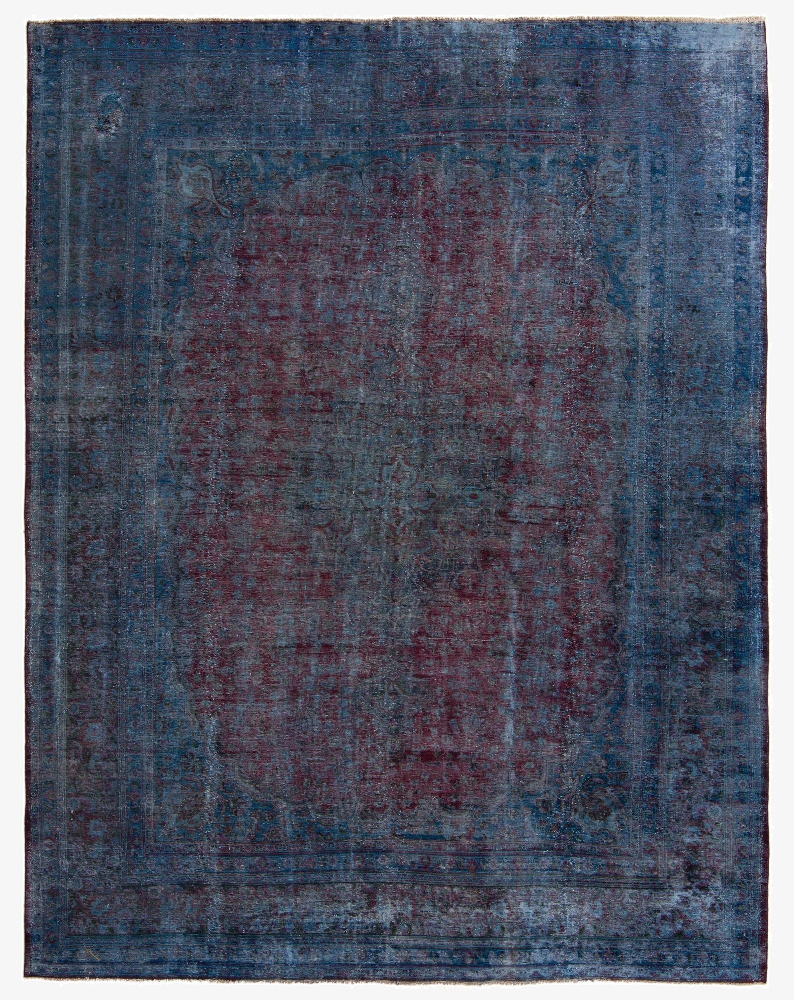  9' 8 x 12' 6  Hand Knotted Ultra Vintage Persian Wool Rug