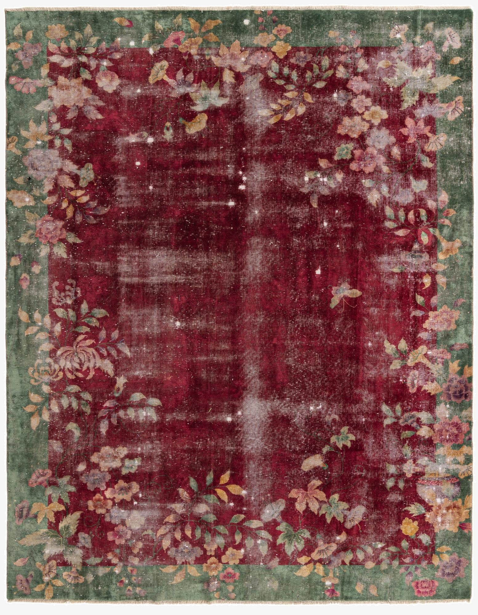  8' 5 x 10' 10  Hand Knotted Ultra Vintage Persian Wool Rug