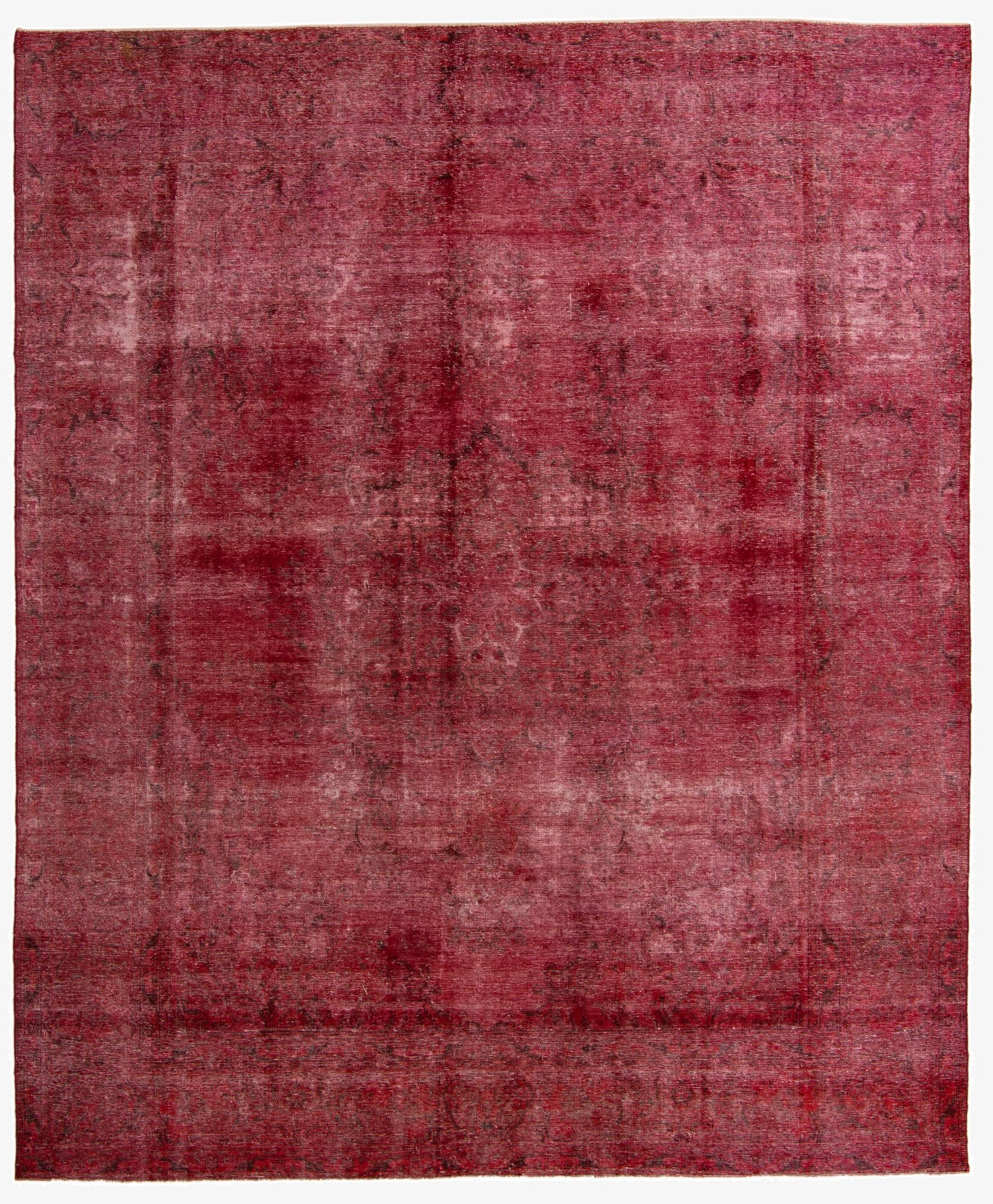  9' 7 x 11' 7  Hand Knotted Ultra Vintage Persian Wool Rug