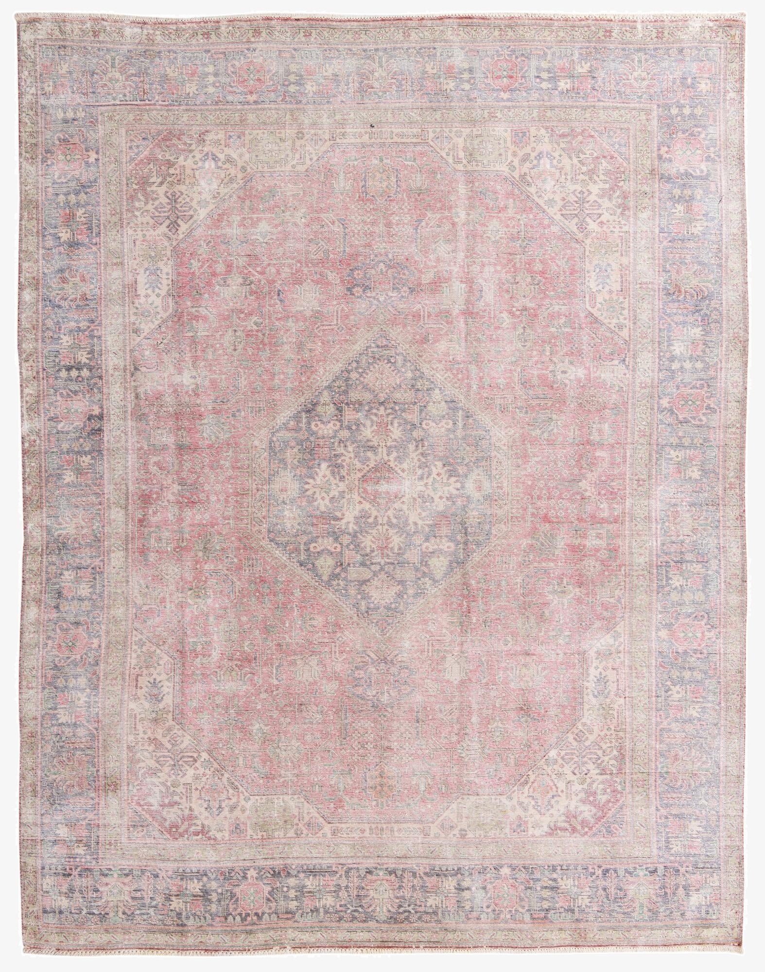  9' 10 x 12' 7  Hand Knotted Ultra Vintage Persian Wool Rug