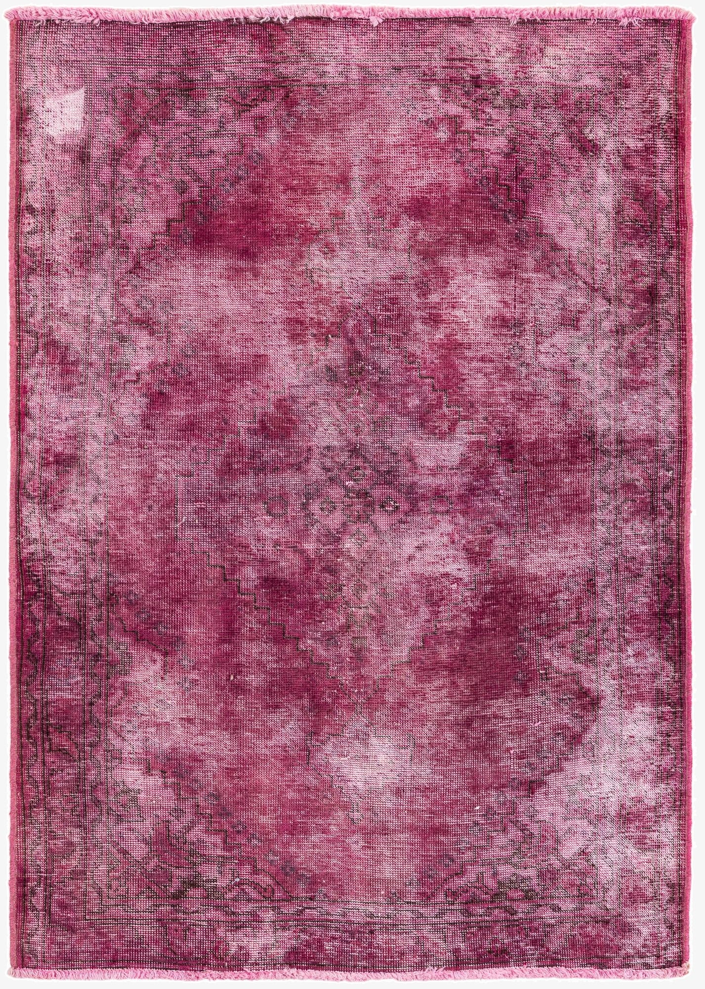  3' 2 x 4' 8  Hand Knotted Ultra Vintage Persian Wool Rug