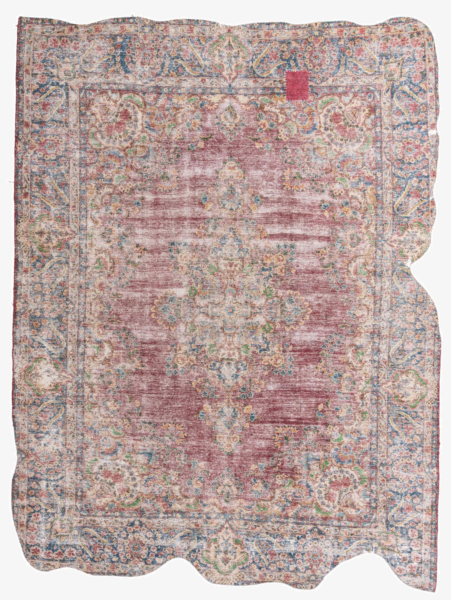  9' 8 x 13'  Hand Knotted Ultra Vintage Persian Wool Rug