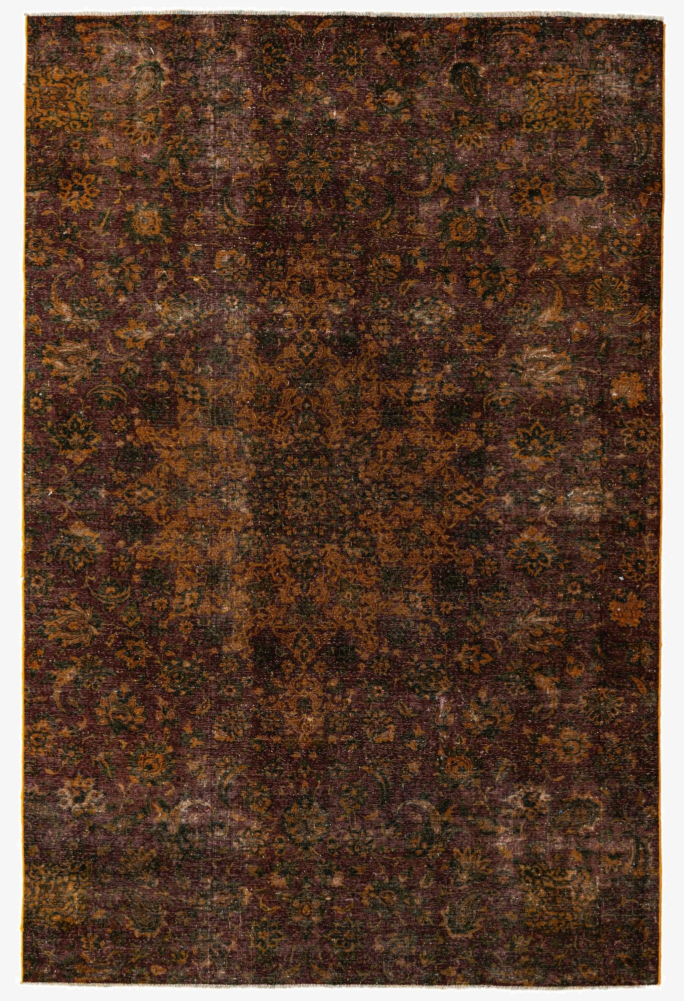  6' 1 x 9' 2  Hand Knotted Ultra Vintage Persian Wool Rug