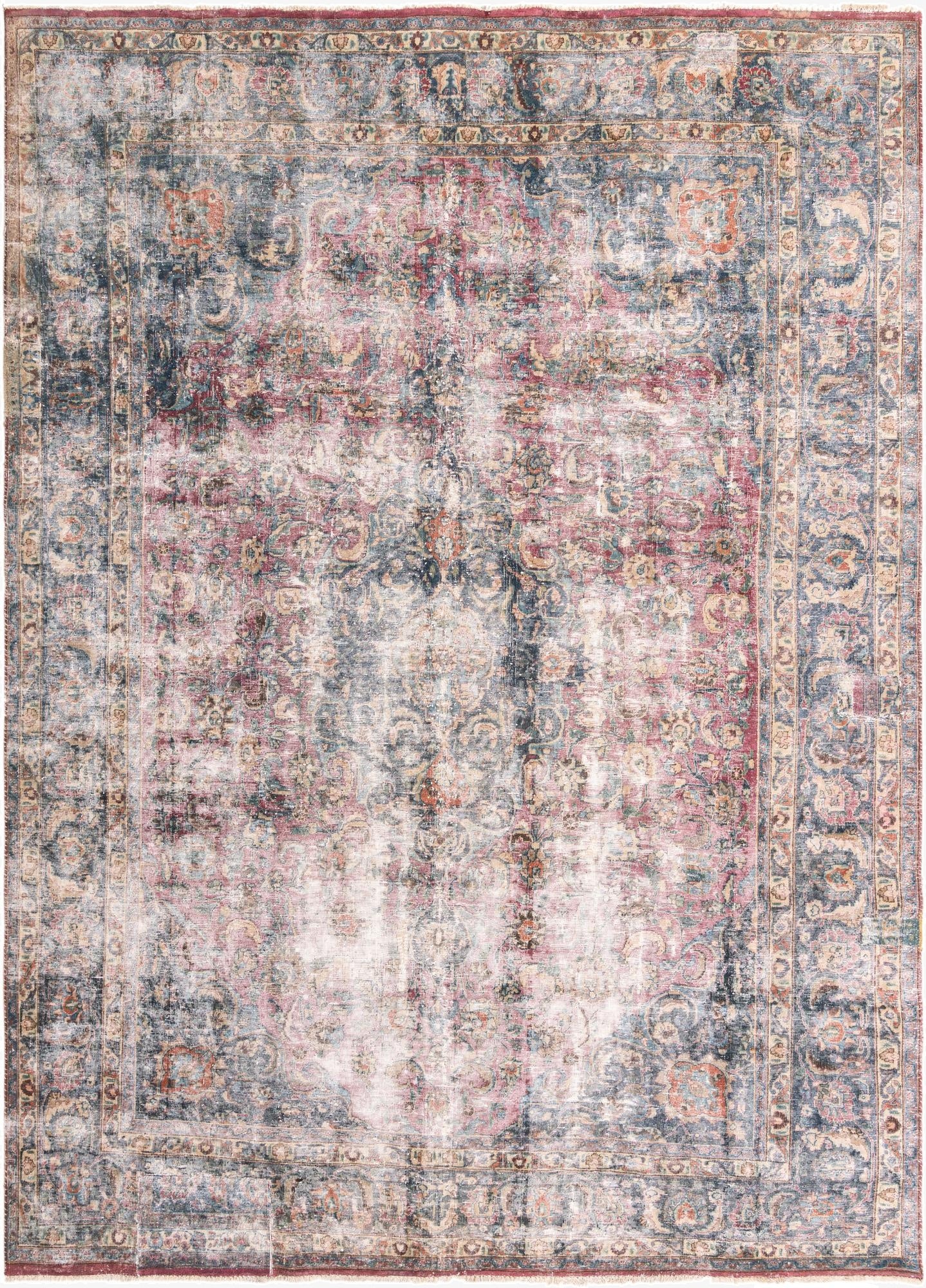 9' 2 x 12' 8  Hand Knotted Ultra Vintage Persian Wool Rug