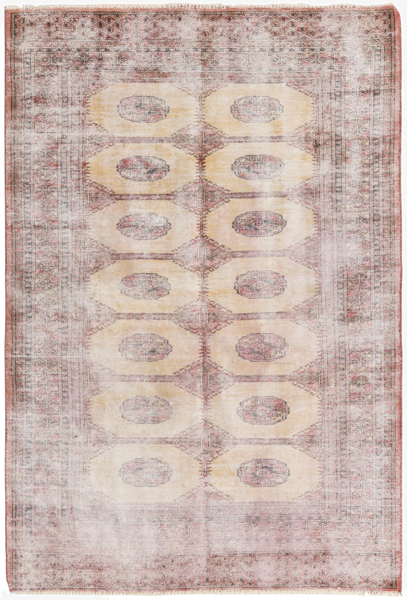  4' x 6'  Hand Knotted Ultra Vintage Persian Wool Rug