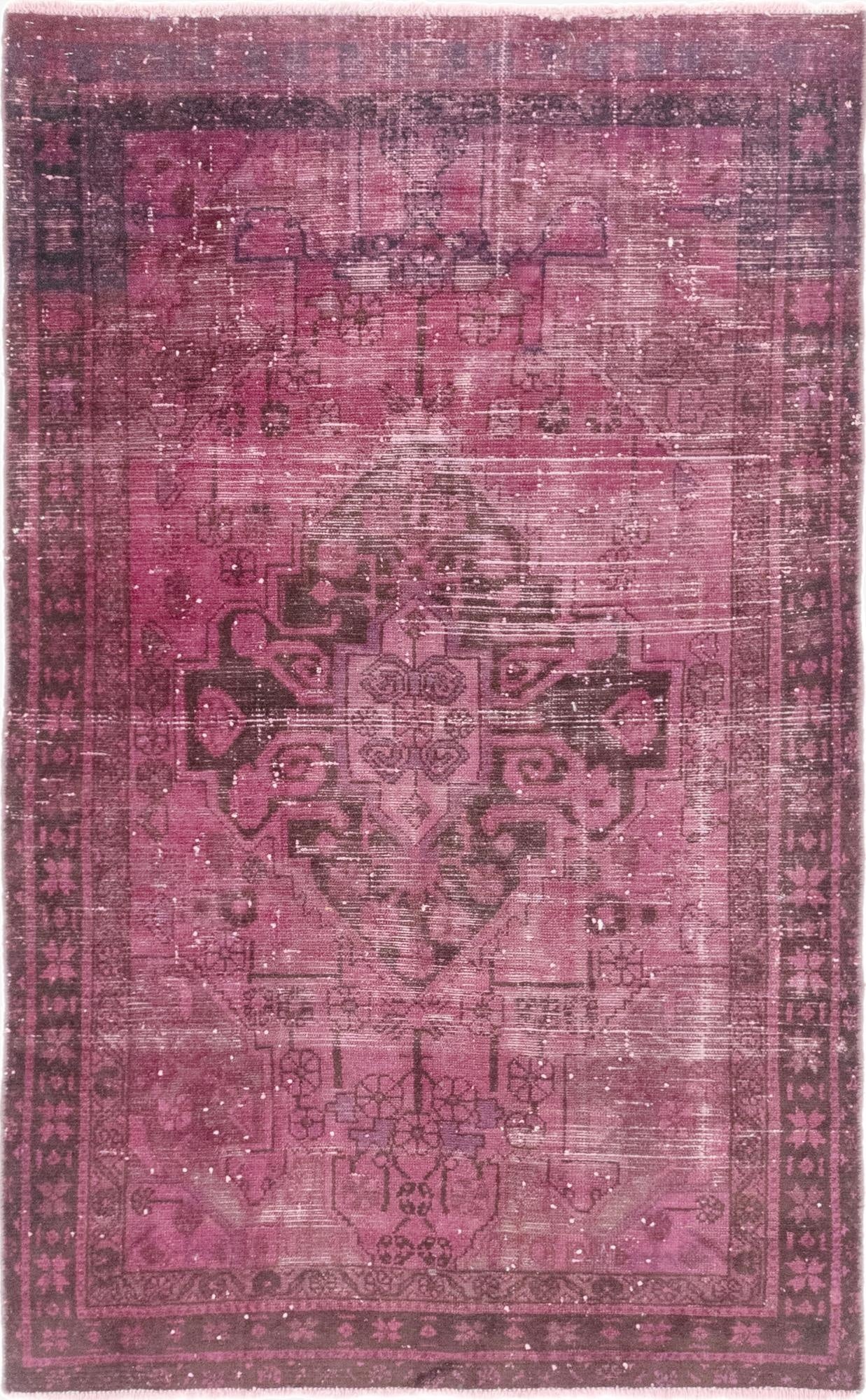  4' x 6' 5  Hand Knotted Ultra Vintage Persian Wool Rug