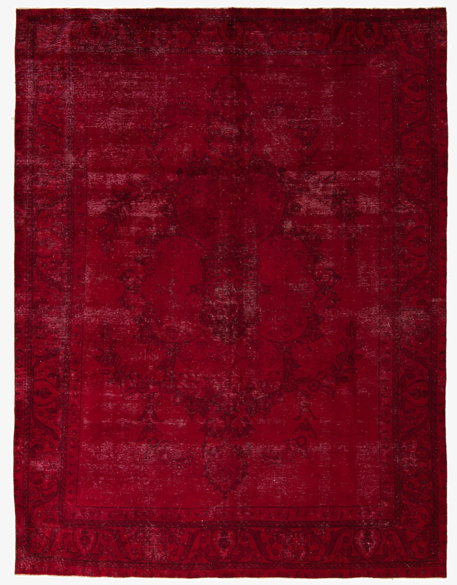  9' 7 x 12' 5  Hand Knotted Ultra Vintage Persian Wool Rug