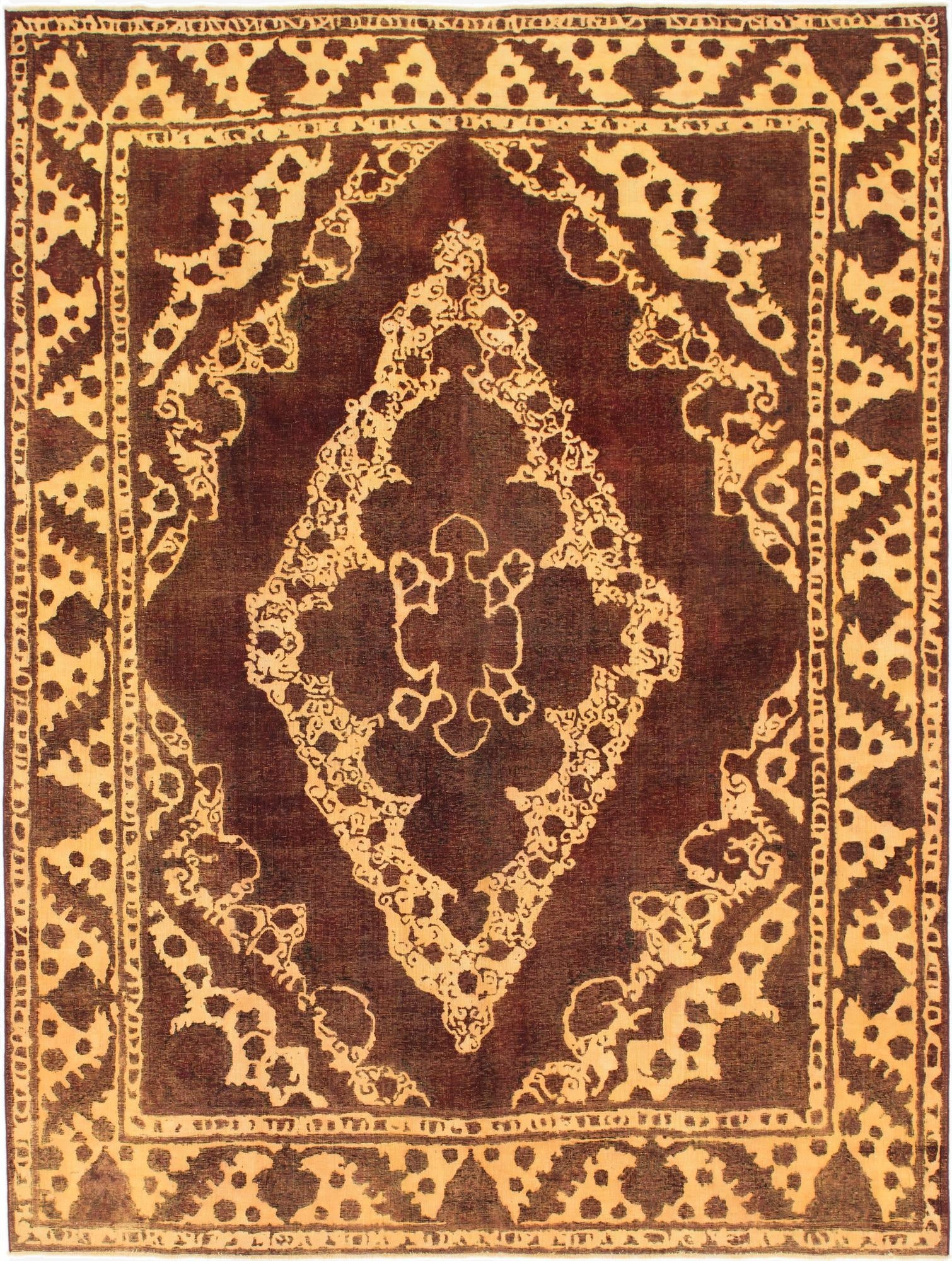  9' 7 x 12' 9  Hand Knotted Ultra Vintage Persian Wool Rug