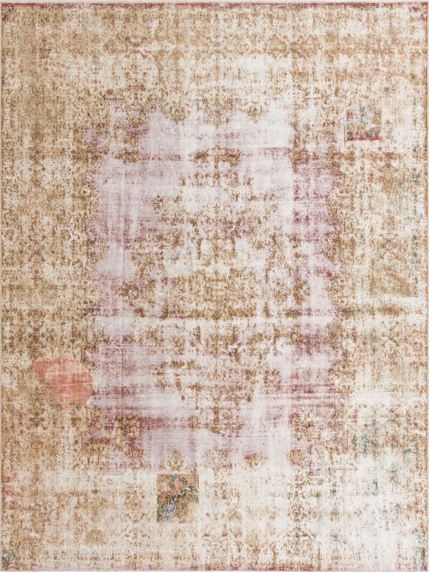  9' 6 x 12' 7  Hand Knotted Ultra Vintage Persian Wool Rug