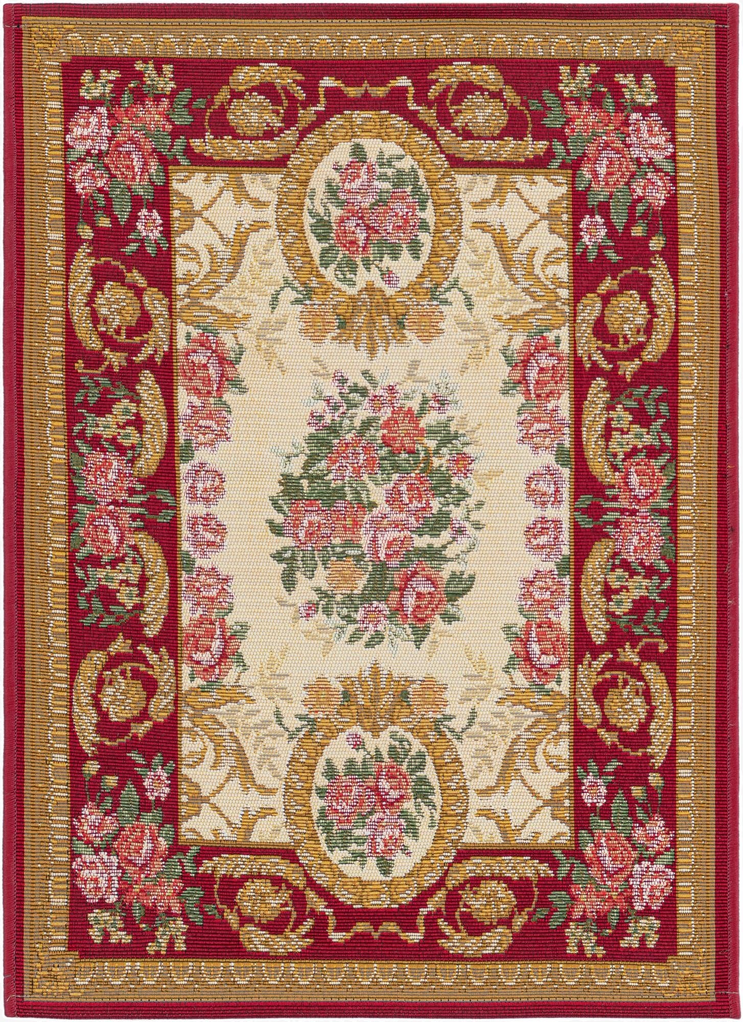 2' x 3'  Washable Traditional Indoor / Outdoor Rug
