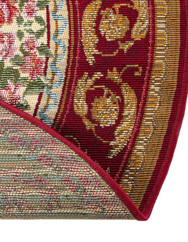 Detail image of  4' x 4'  Washable Traditional Indoor / Outdoor Round Rug