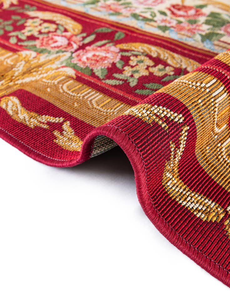 Detail image of  4' x 4'  Washable Traditional Indoor / Outdoor Round Rug