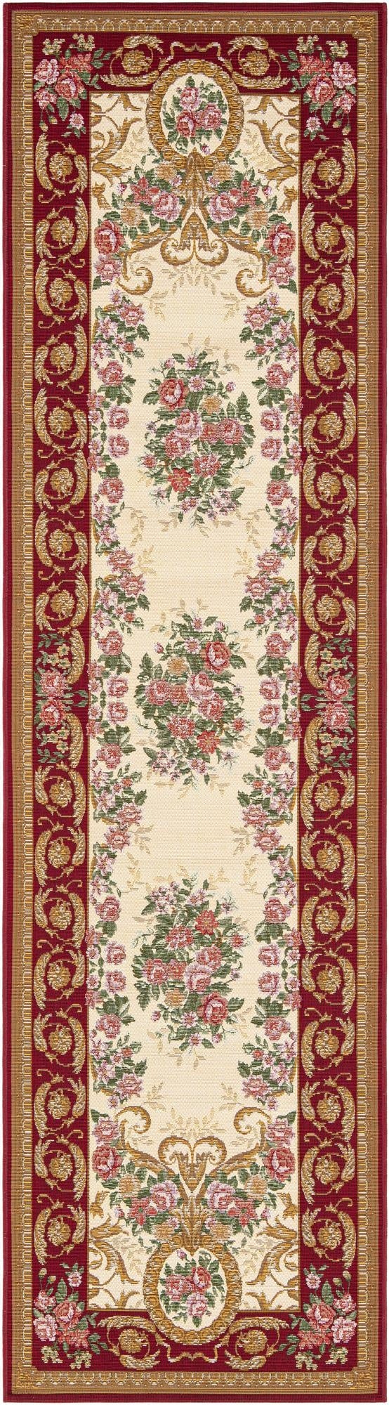  2' 7 x 10'  Washable Traditional Indoor / Outdoor Runner Rug