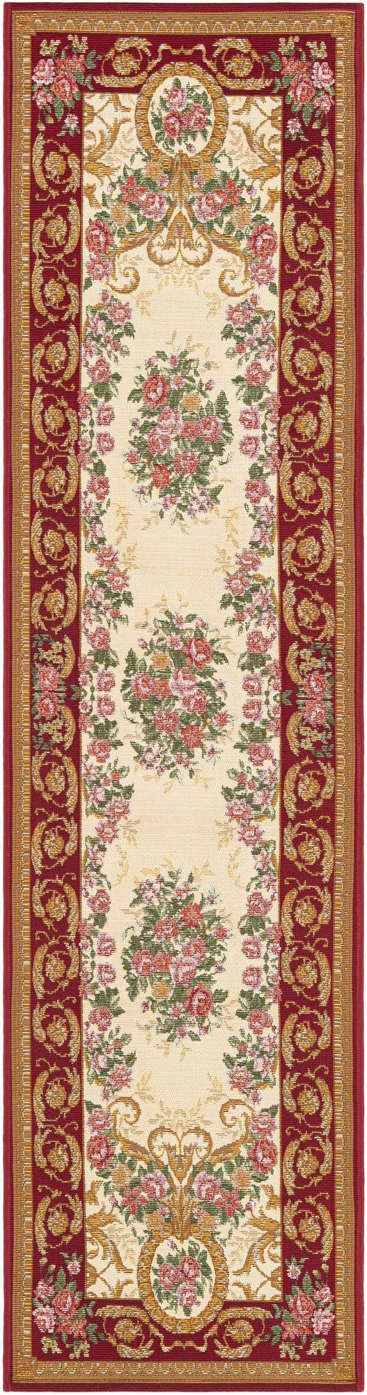  2' x 8'  Washable Traditional Indoor / Outdoor Runner Rug