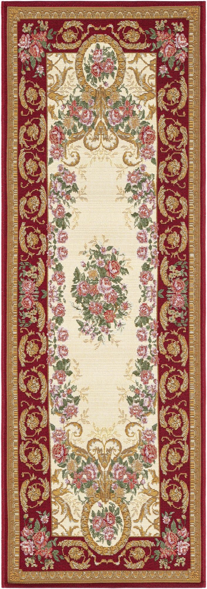  2' x 6'  Washable Traditional Indoor / Outdoor Runner Rug