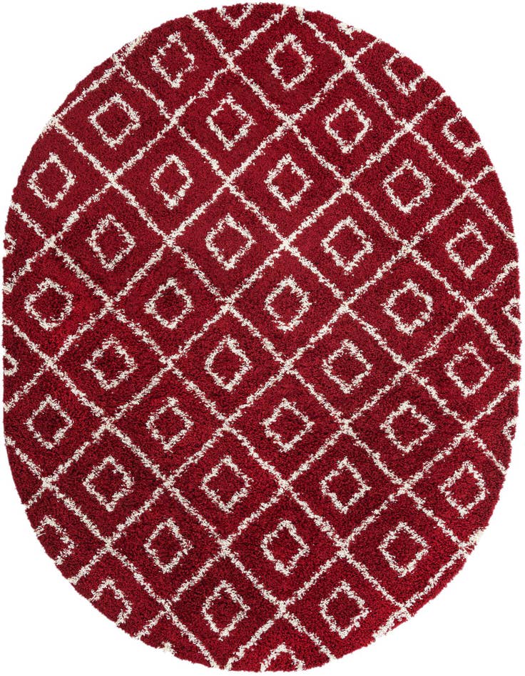 Detail image of  7' 10 x 10' Lattice Shag Oval Rug