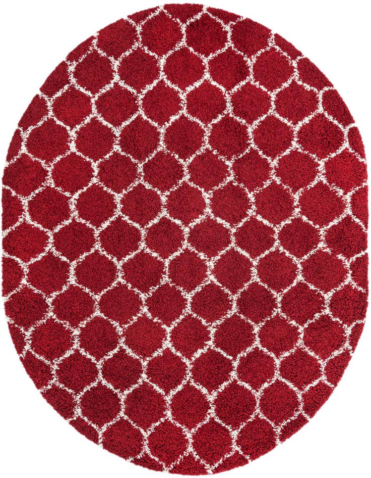 Detail image of  7' 10 x 10' Lattice Shag Oval Rug