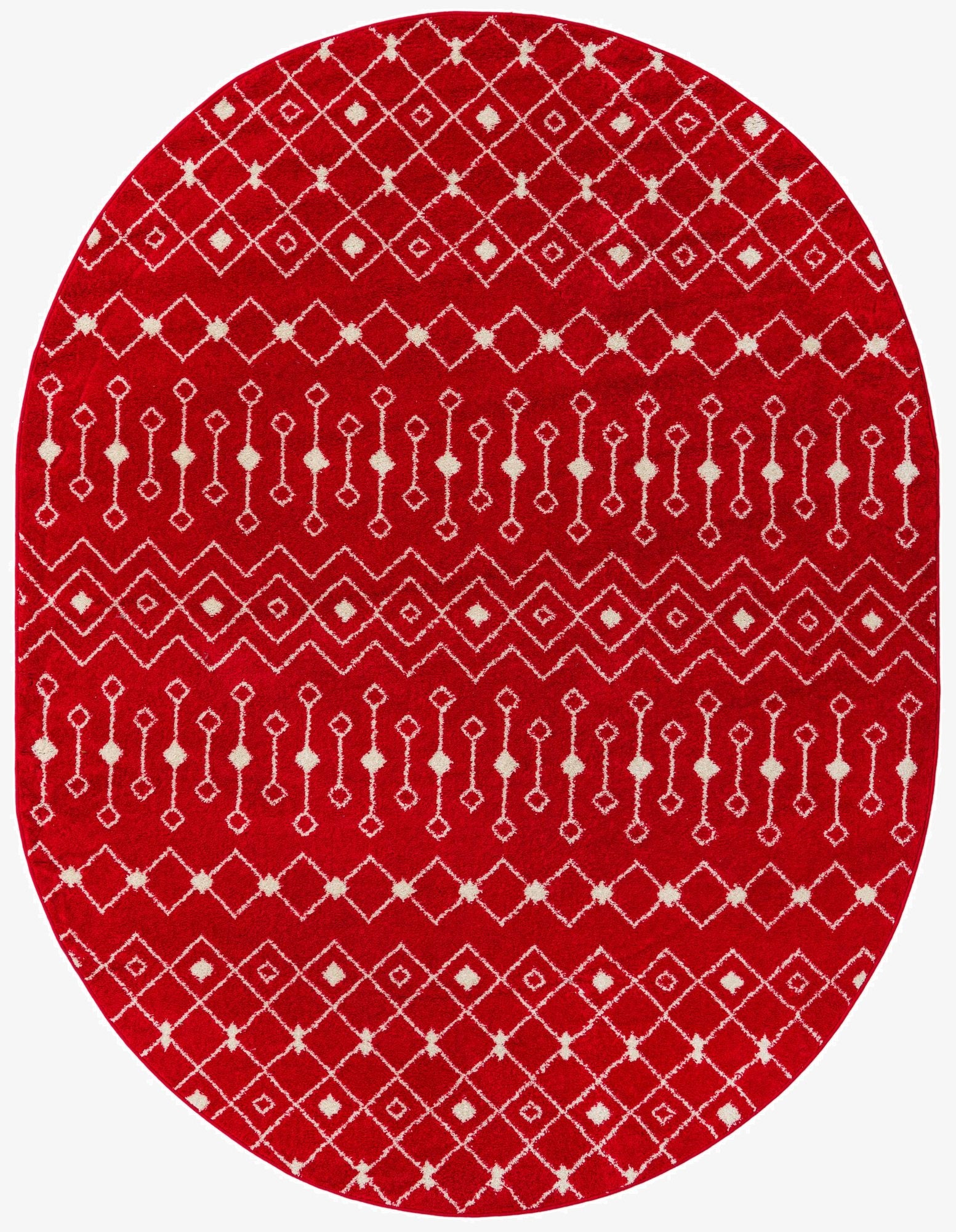  7' 10 x 10' Moroccan Trellis Oval Rug