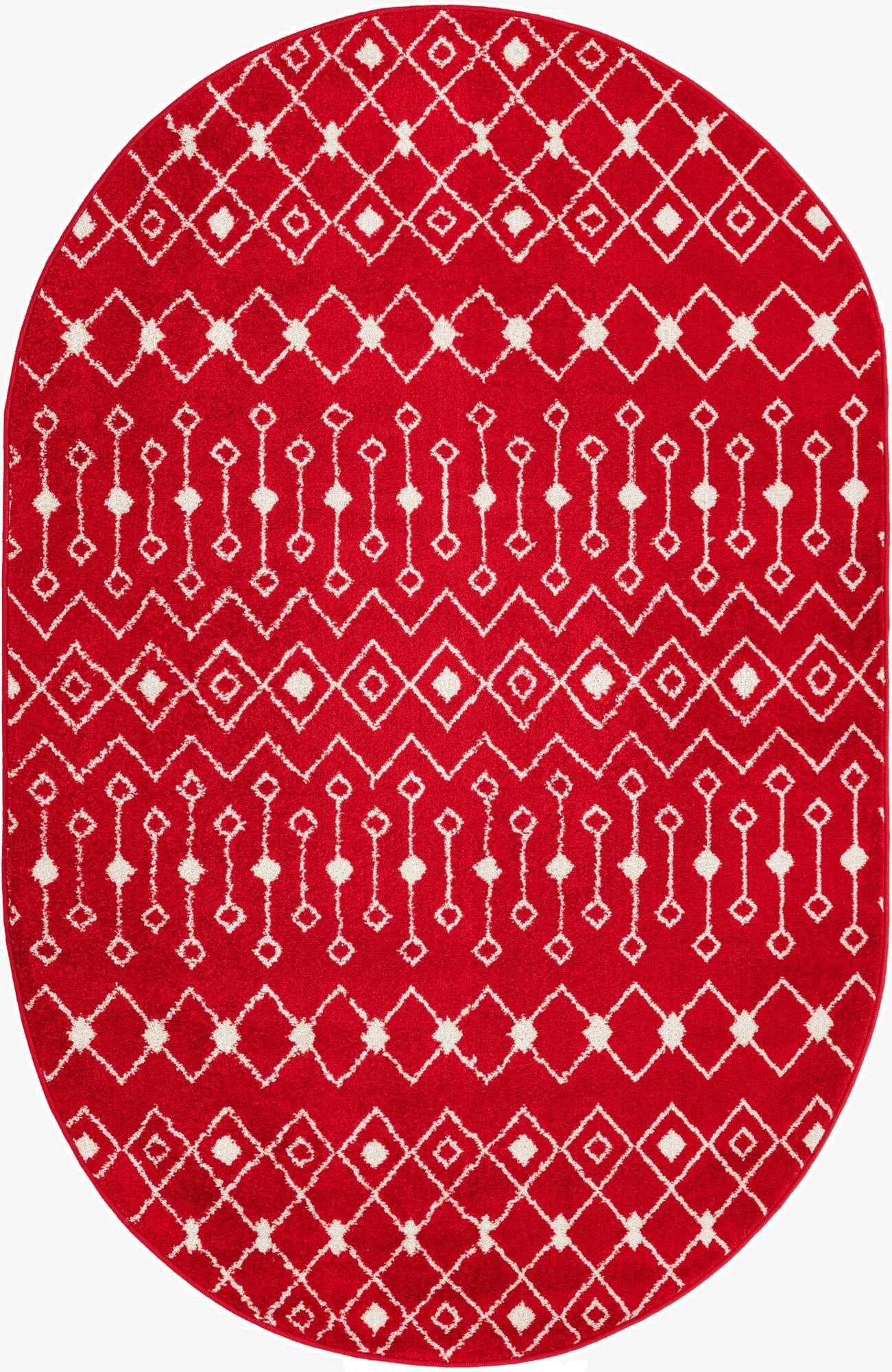  5' 3 x 8' Moroccan Trellis Oval Rug