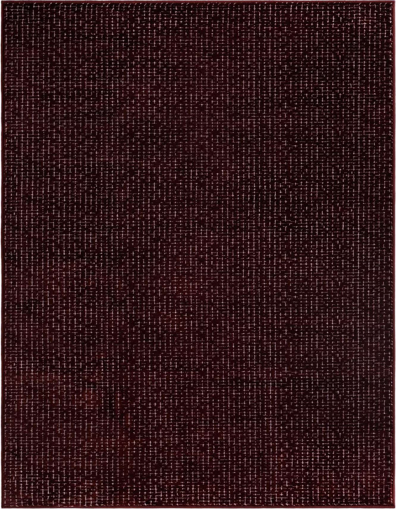 A 4x6 rectangular rug in deep red with a subtle, textured grid pattern, ideal for a living room.