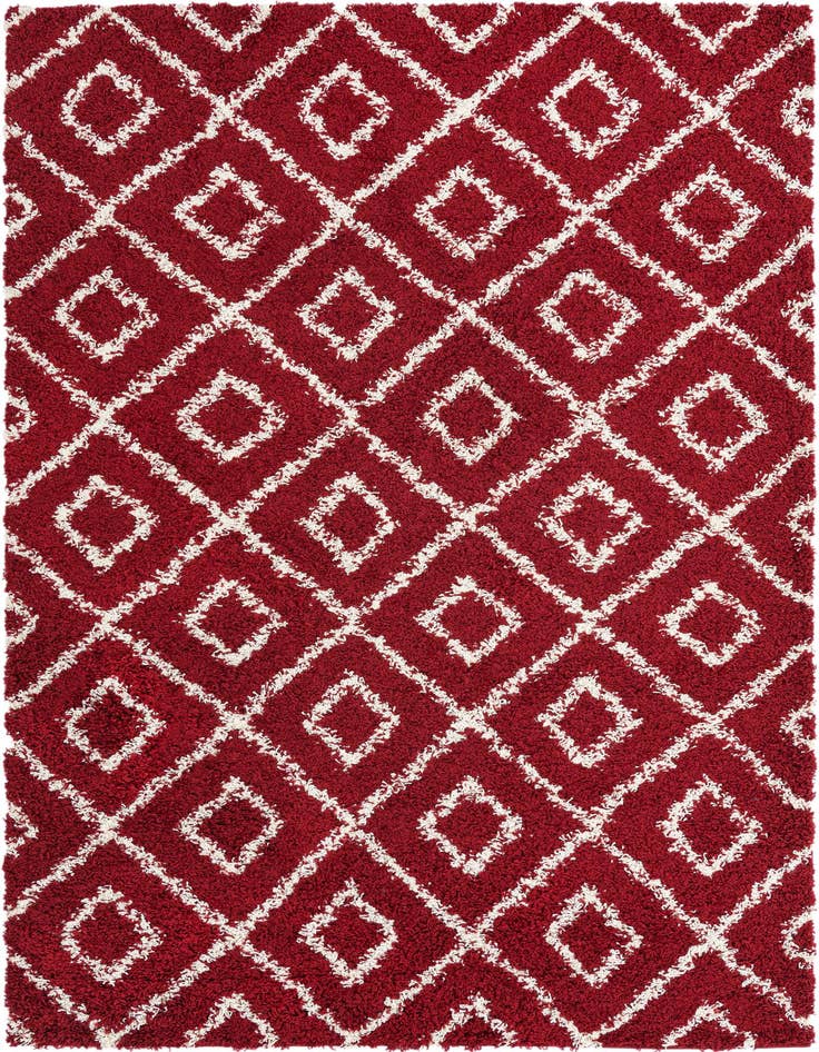 Detail image of  6' x 9' Lattice Shag Rug