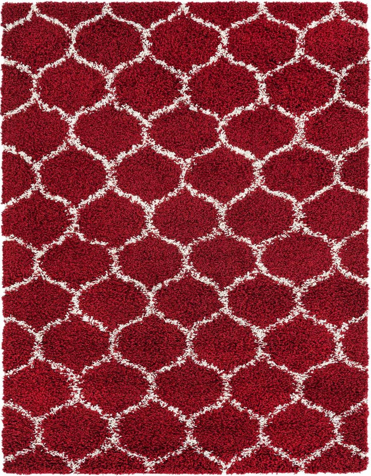 Detail image of  5' 3 x 8' Lattice Shag Rug