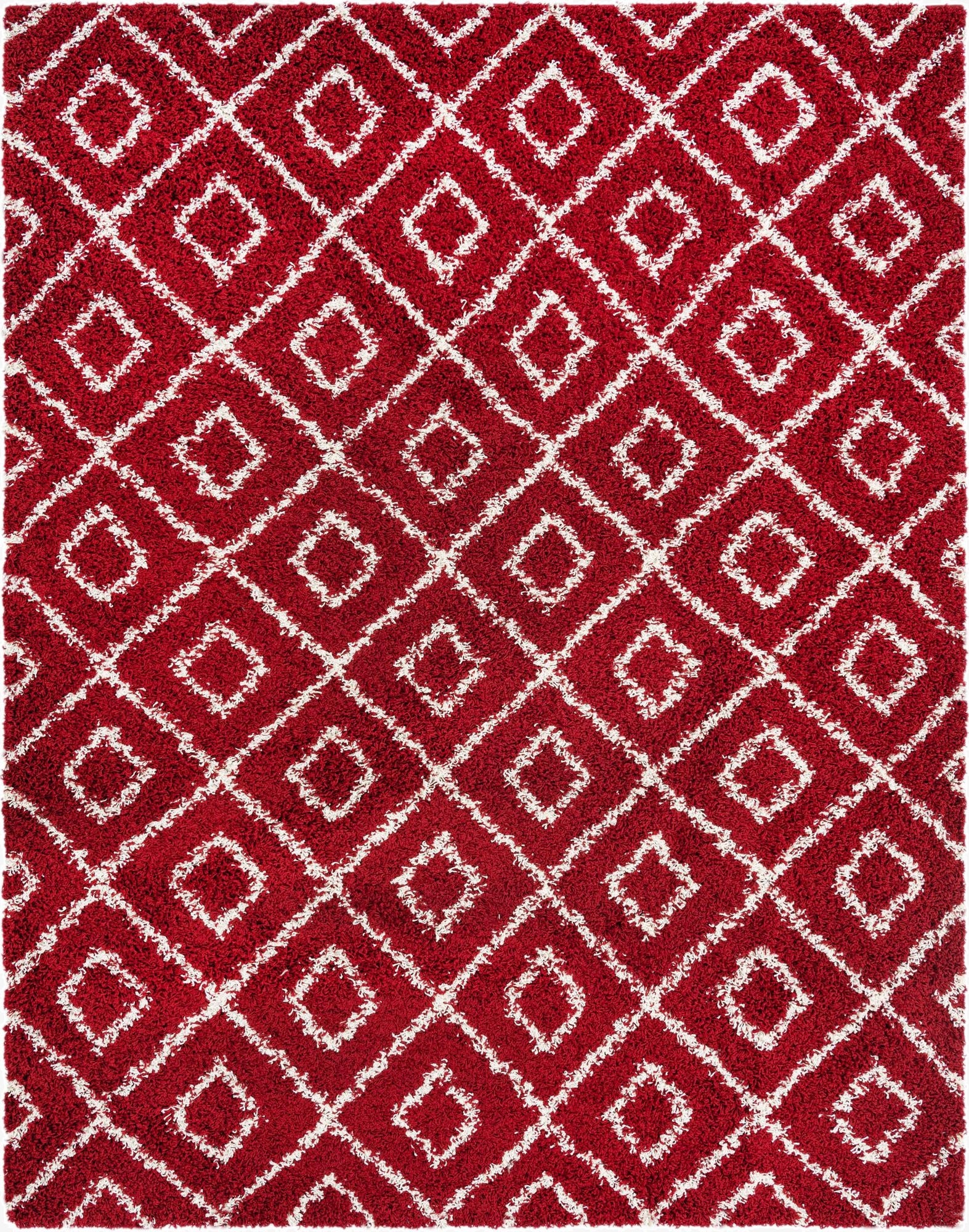  7' 10 x 10' Lattice Shag Rug