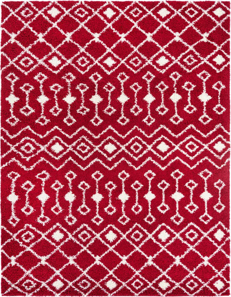 Detail image of 10' x 13' Moroccan Trellis Shag Rug