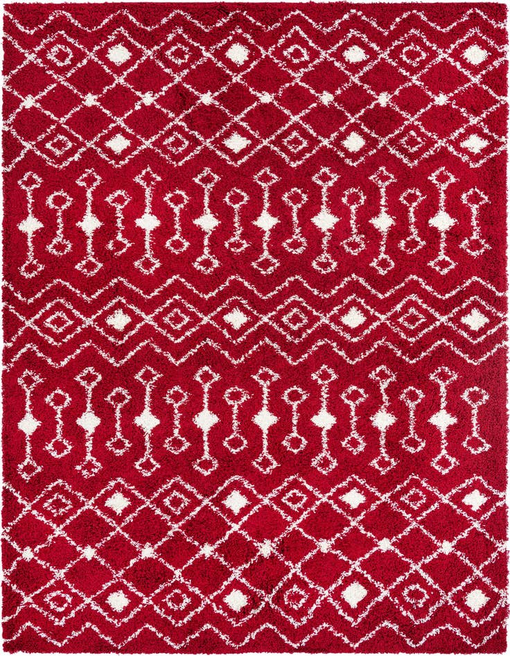 Detail image of  9' x 12' Moroccan Trellis Shag Rug