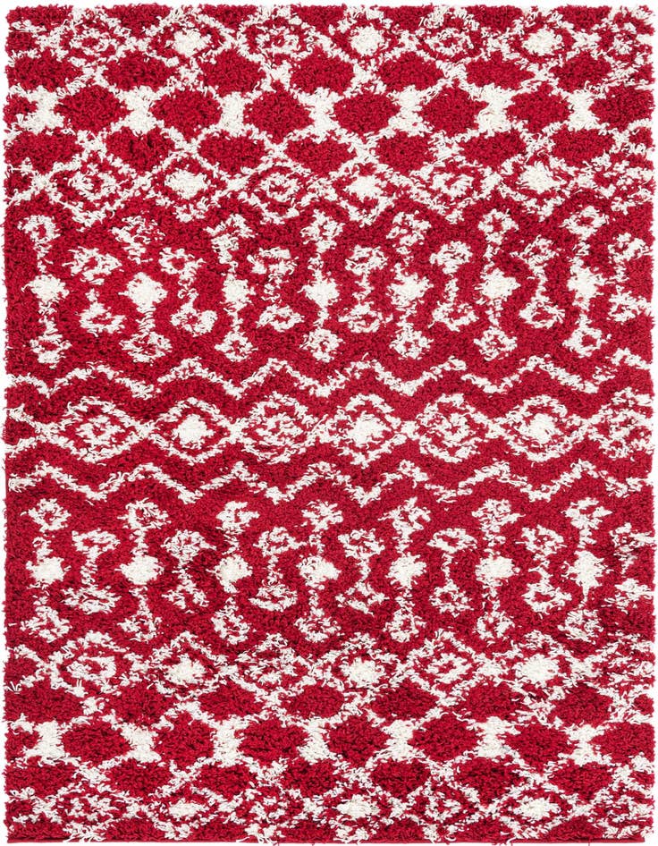 Detail image of  4' x 6' Moroccan Trellis Shag Rug