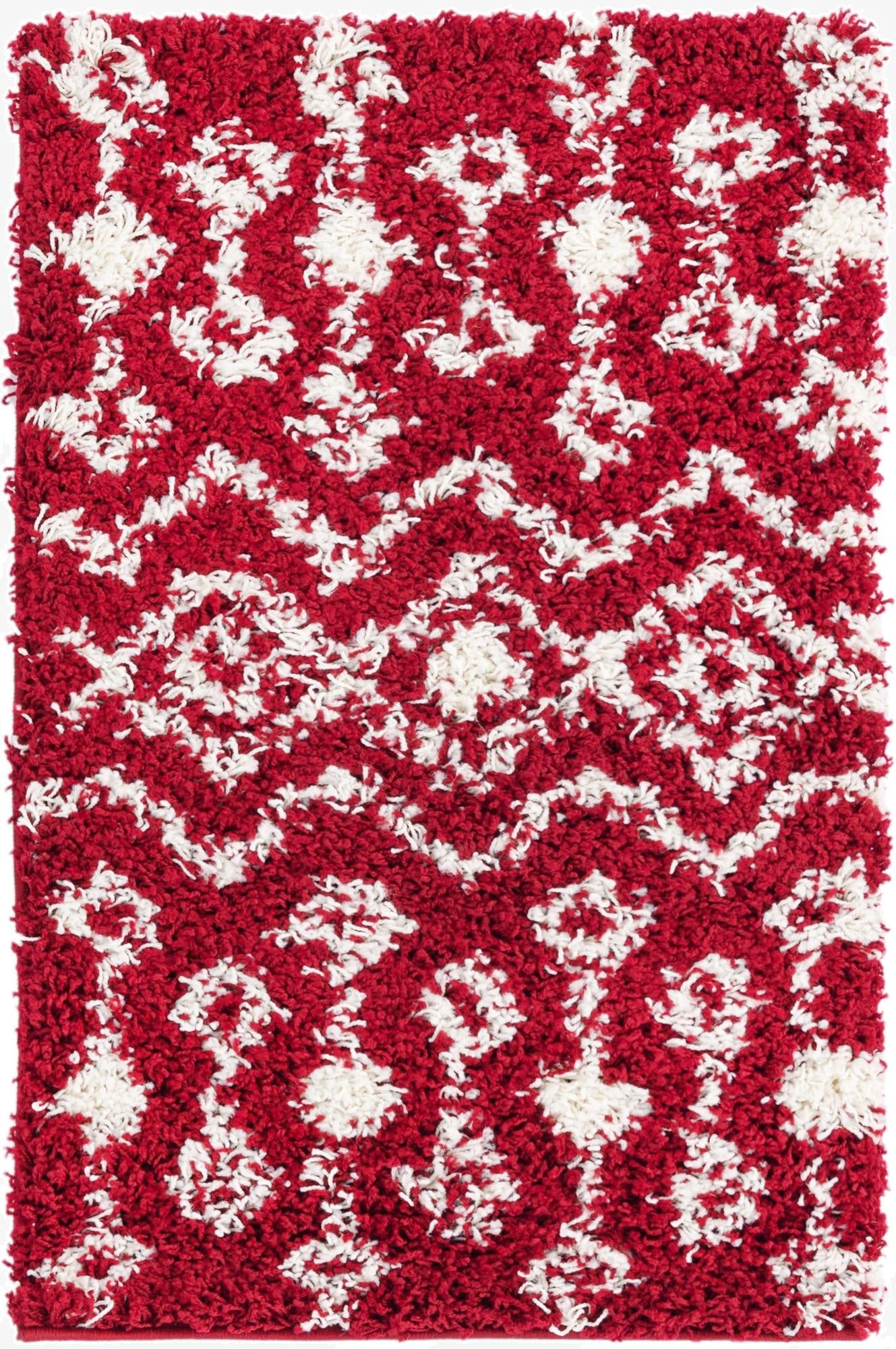  2' x 3' Moroccan Trellis Shag Rug