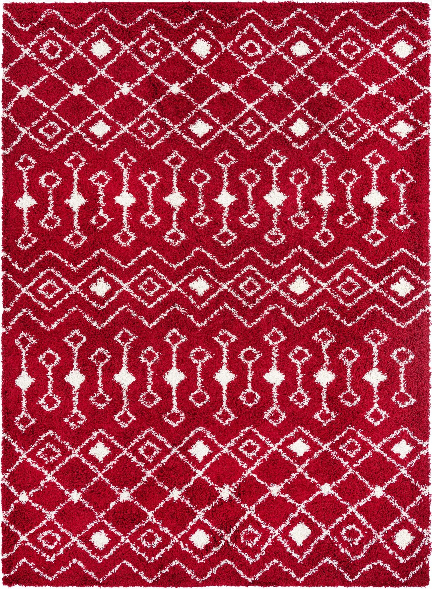  9' x 12' Moroccan Trellis Shag Rug